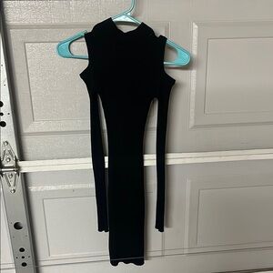Planet Gold Black Long Sleeve Dress